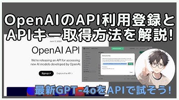 【2024年7月最新版】OpenAIのAPI利用登録とAPIキー発行方法！GPT-4oもAPIで使える