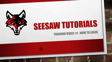Seesaw Tutorials #1:  How to Login