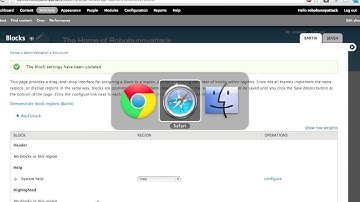 How do I enable and disable different block content on my Drupal site?