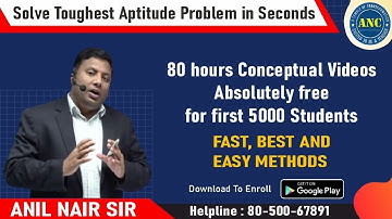 80 hrs Videos Absolutely free  || CAT 2022 || ANIL NAIR || Download ANC App | Concepts