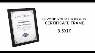 Beyond Your Thoughts 8.5"X11" Black Picture Photo Frame