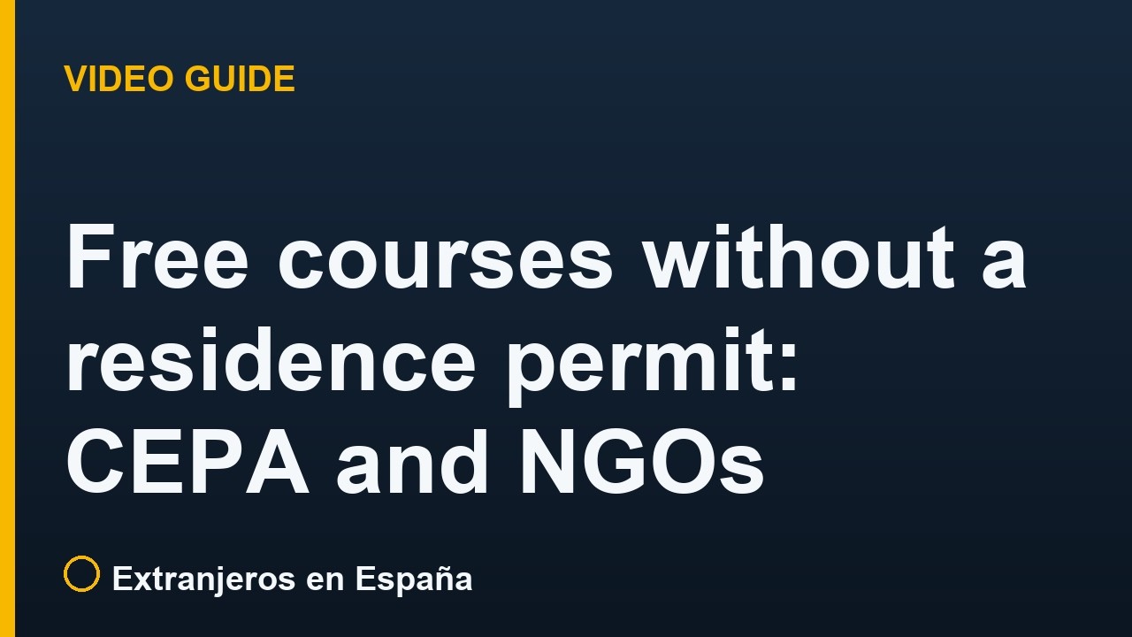 Free courses in Spain without a residence permit: CEPA and NGOs