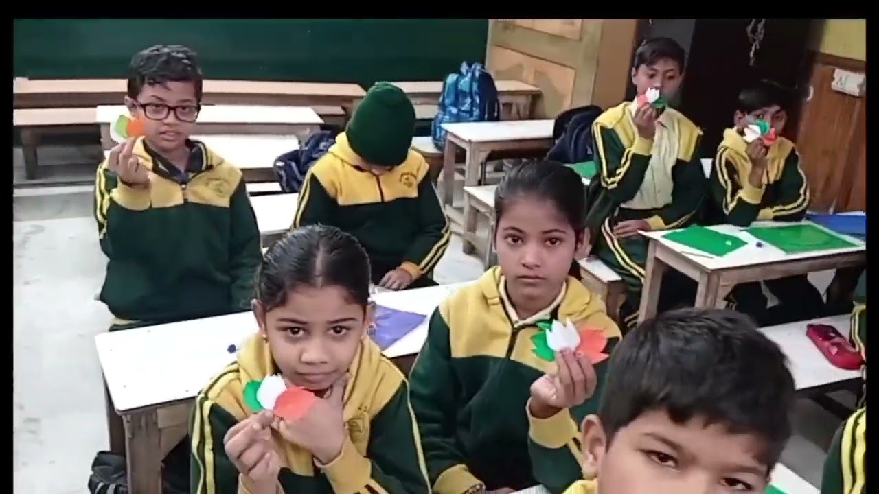 Republic Day activity bouquet with # origami 