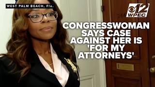 Embattled Congresswoman appears on TV, says cases against her are 'for my attorneys'
