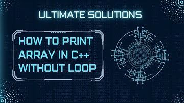 How to Print Array in C++ without  Loop | Just 5 Minutes |  #printarraywithoutloop