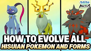 HOW TO EVOLVE EVERY HISUIAN POKEMON IN LEGENDS ARCEUS (Ursaluna,Kleavor,Wyrdeer)