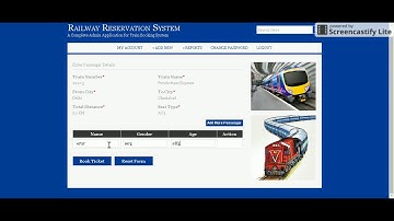 Java, JSP And MySQL Project On Railway Reservation System