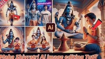 maha shivaratri 3d ai image editing tutorial || Bholenath boy Name ai image editing|| bing Ai