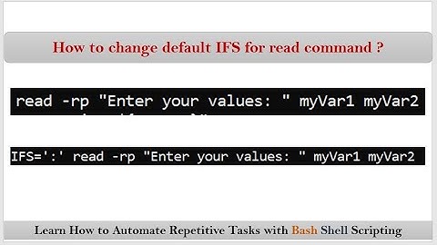 Section-5: Video-7:  Read Command to provide inputs for Bash Shell Scripting Variables