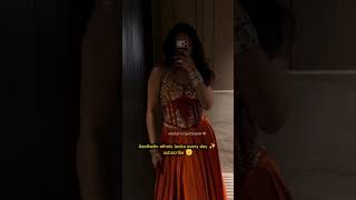 Royal Brownish Orange Lehenga Look ✨ #bridallehenga #weddinglook #ethnicwear #fashioninspo #shorts