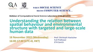 Understanding the relation between spatial behaviour and environmental structure