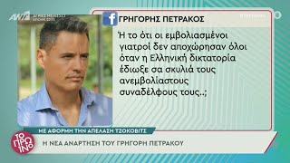 Γρηγόρης Πετράκος: «η αυστραλιανή δικτατορία έδιωξε σαν σκυλί τον πρωταθλητή Τζόκοβιτς»