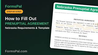 Nebraska Prenuptial Agreement: Requirements & How to Fill Out the Template