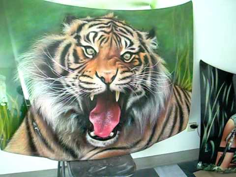  Airbrushing  Tiger  YouTube