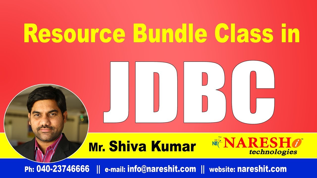 JDBC Tutorials | Resource Bundle Class | Advanced Java | Mr.Shiva Kumar ...