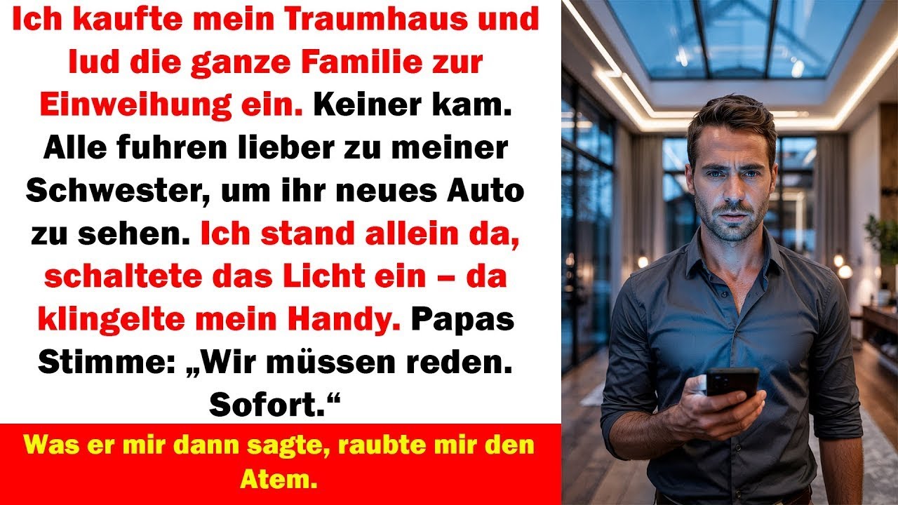 Keiner kam zu meiner Hauseinweihung – bis Papas Anruf alles veränderte