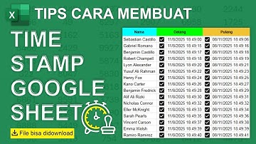 Google Sheets - cara membuat TimeStamp