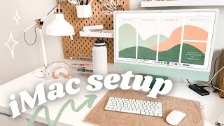 iMac M1 (2021) UNBOXING & CUSTOMIZATION | first impressions and apps