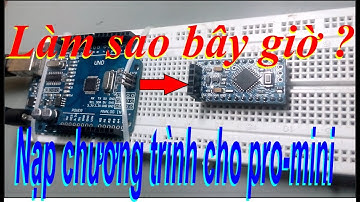 Làm sao để nạp chương trình cho Pro-mini - Học Cơ Điện Tử
