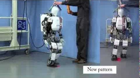 Robot walking with dynamically generated gait