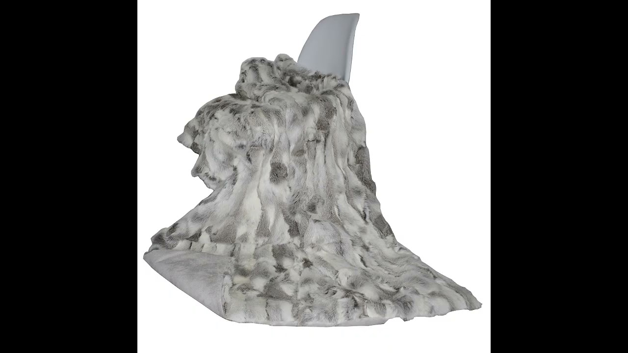 MWFur Real Fur Throw Customized Soft Hand Made Blankets For Beds Winter Warm Oversize Natural Ra