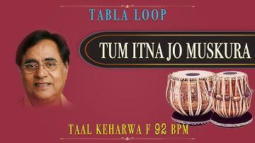 Tum Itna Jo Muskura Rahe Ho | Jagjit Singh | Tabla Loop | F 92 BPM | Keharwa Taal Loop | Keharwa