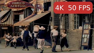 New York 1939: Harlem and Germant District | Colorized & Remastered [4k, 50fps]