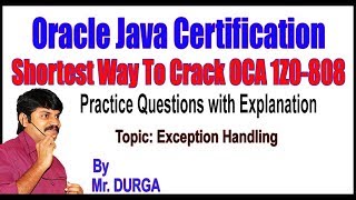 Java Exception Handling || Q5.  Exception Handling Practice Questions & Explanation || by Durga