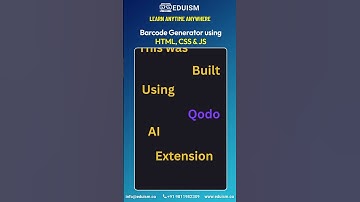Barcode Generator using HTML, CSS & JS! #css #beginner #js #ml #ai #webdev #programming #html #data