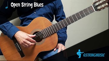 Guitar Train 1 -  Open String Blues - Gitaarles voor beginners - Marcel van Dorst - Slow