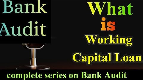 what is working capital loan? working Capital Loan क्या होता हैं? #bankaudit #concurrentaudit #CA
