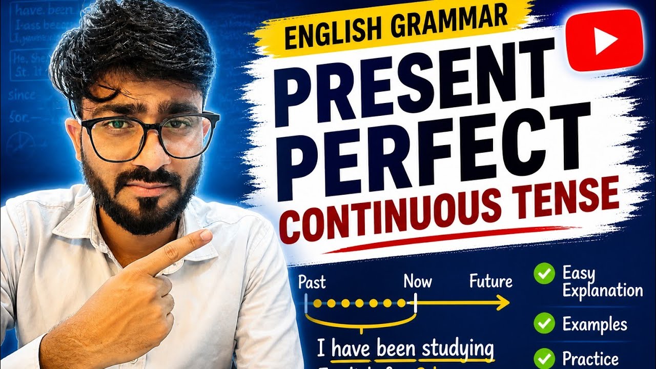 Present perfect continuous tense || example sentences || explained ...