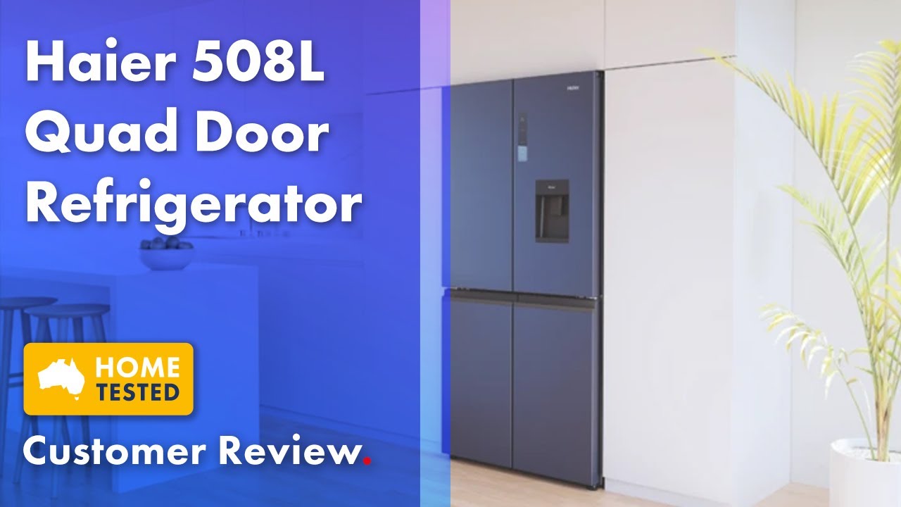 Nicki Reviews the Haier 508L Quad Door Fridge | The Good Guys - YouTube