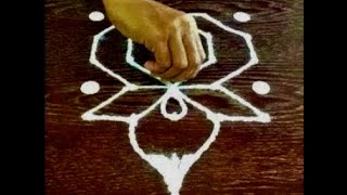 5 x 5 dot kalash rangoli design for dasara * diwali by gauri || simple and easy dot rangoli design