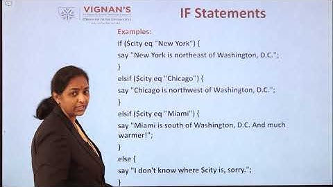 CONTROL STRUCTURES PART 1 || Dr.N.USHA RANI || PERL