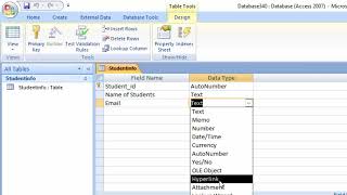 How to use hyperlink data type in Microsoft Access 2007@COMPUTEREXCELSOLUTION #access #dbms #rdbms