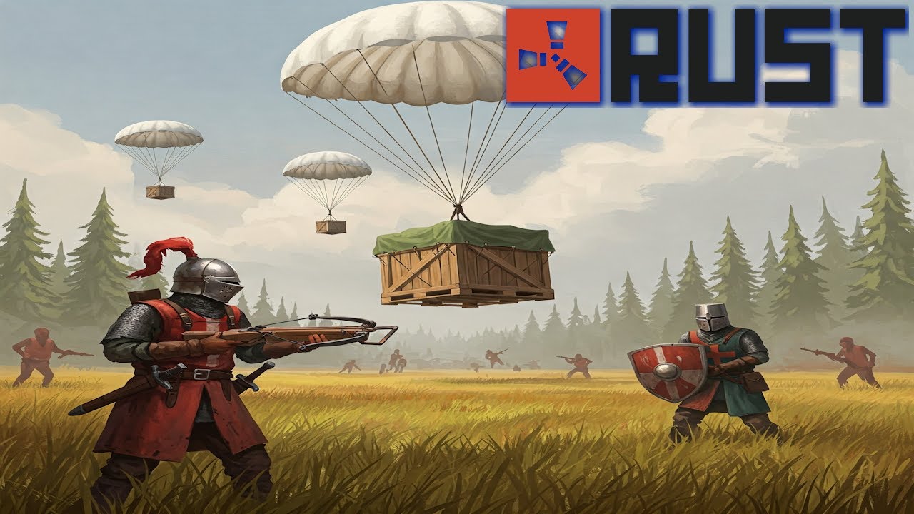 Counter Raid, Air dops & Locked Crate - Medieval Rust Gameplay