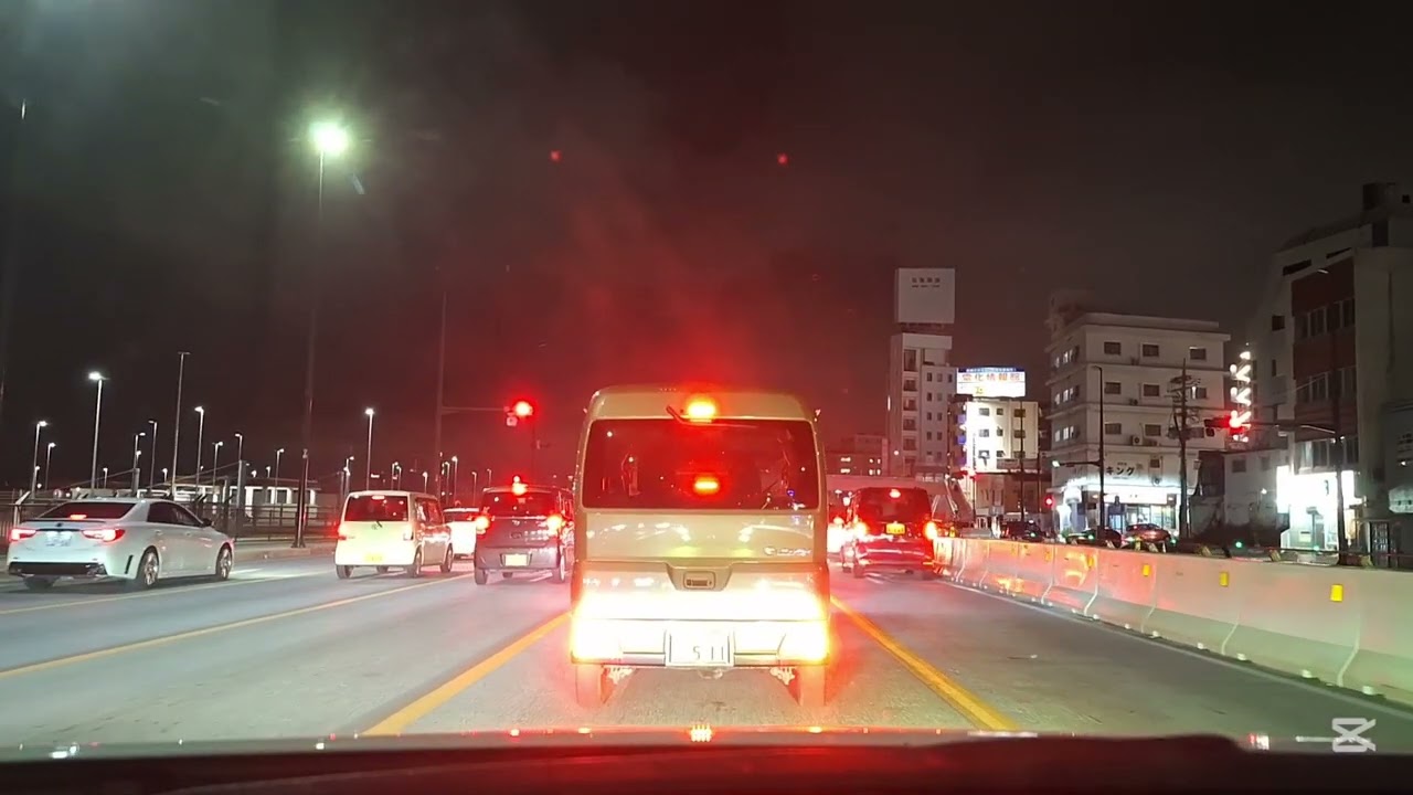 今宵の58号線　残業後の帰り道