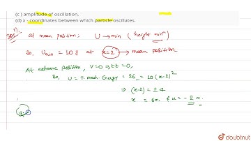 Potential energy of a particle in SHM along x - axis is gives by `U = 10 + (x - 2)^(2)` Here, `U...