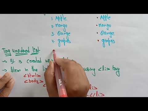 HTML tags | Part-2/3 | WT | Web Technology | Lec-06 | Bhanu Priya