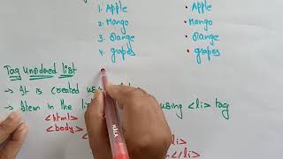 HTML tags | Part-2/3 | WT | Web Technology | Lec-06 | Bhanu Priya