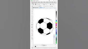 How to Draw a Football Shape in CorelDRAW | Easy Tutorial #coreldraw #graphicdesign #vector