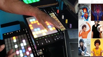 Playing Ableton Push 2 & 3 at the same time, finger drumming on Machine MK3
