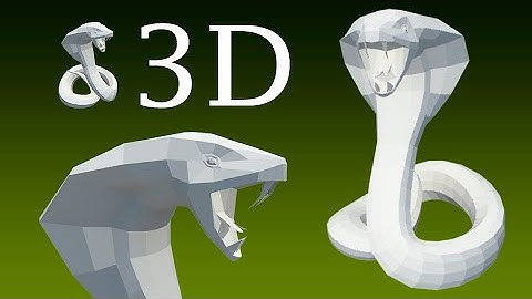 Cobra 3d modeling. How to make a low poly snake using Extrude + Curve (Autodesk Maya tutorial)