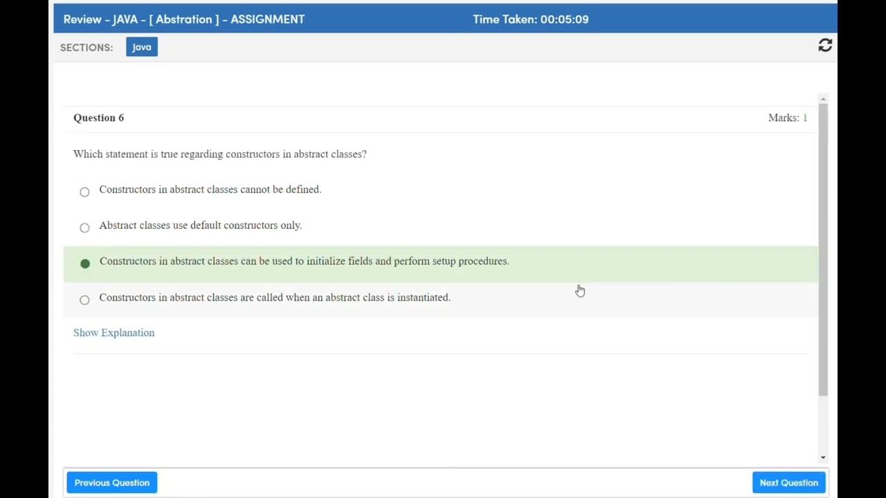 Quiz 39 - Section - 3 - Abstration - Kodnest Dream Factory 2024 - Java ...