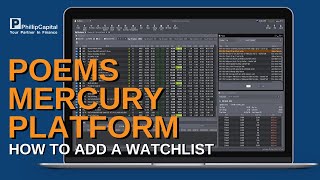 POEMS Mercury Platform Tutorial - How to add a watchlist