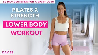 28 Day Pilates Challenge for Weight Loss | DAY 23 Lower Body No Equipment