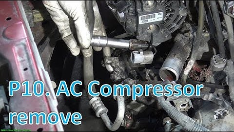 P10/26. How to Replace VVT-i Engine Toyota Corolla All detailed Steps: AC Compressor remove