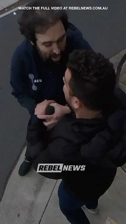 Anti-Israel activist ATTACKS reporter for asking questions