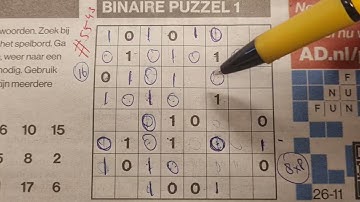 (#5543) Saturday. Binary01 Sudoku puzzle. Bonus Extra edition. 11-26-2022 Extra part 3 of 4